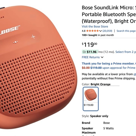 BOSE Waterproof Portable Speaker - Picture 1 of 4